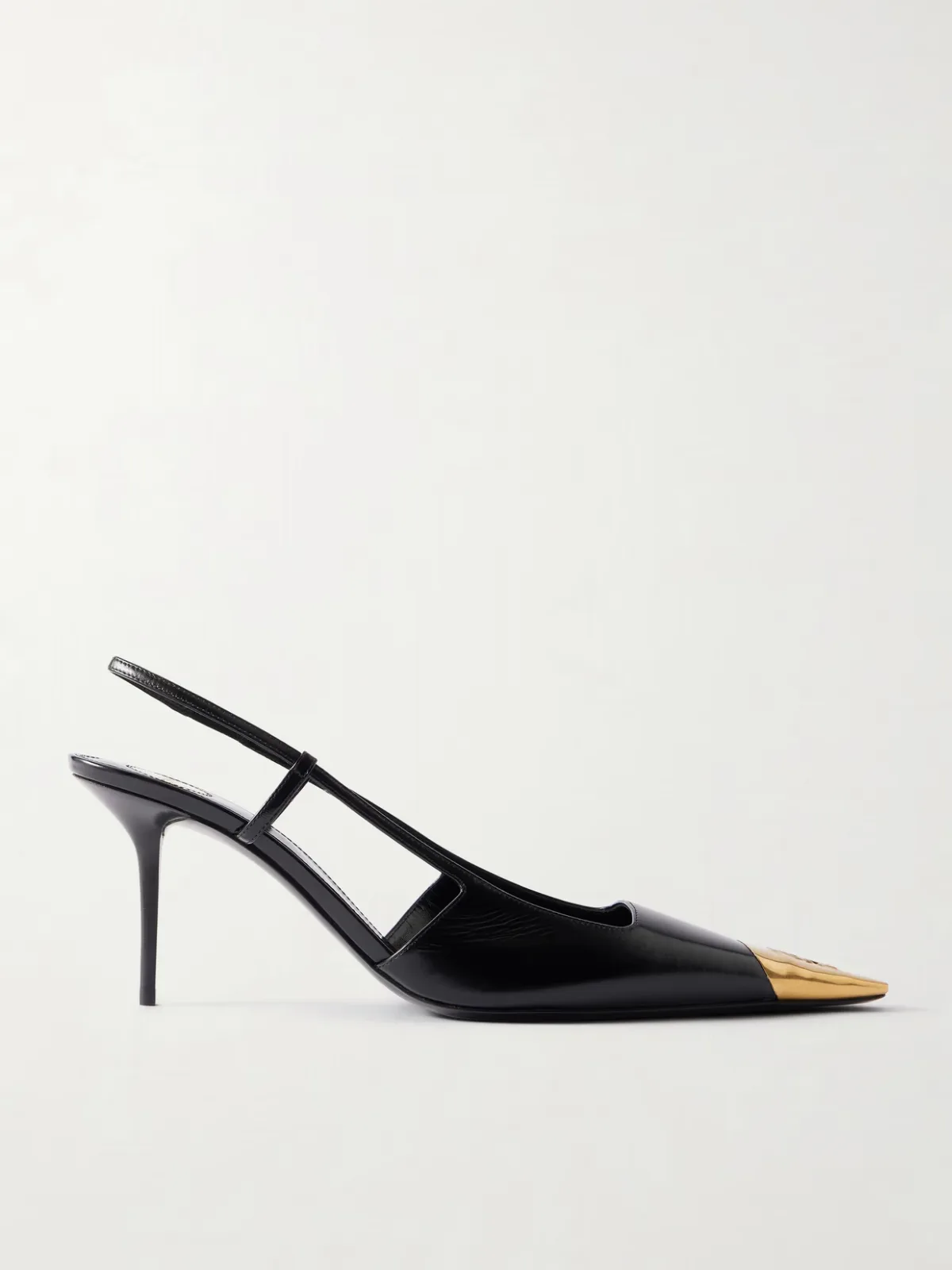 - Jeanne Embellished Leather Slingback Pumps -
