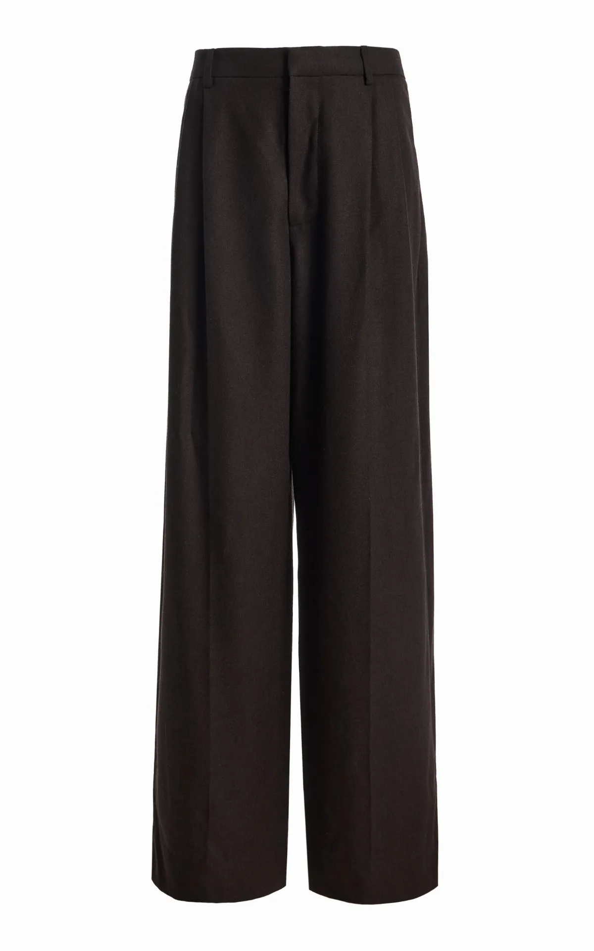 Sathia Felted Wool Wide-Leg Pants