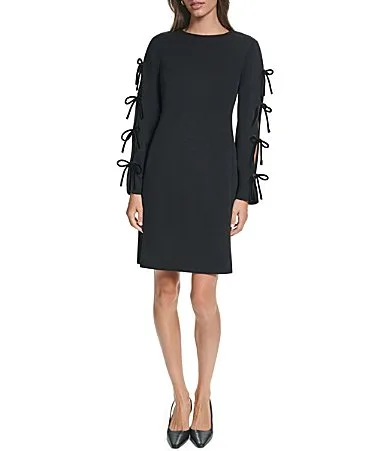 Velvet Bow Sleeve Dress
