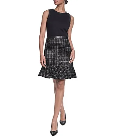 Tweed Flounce Dress