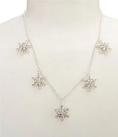 Shaky Snowflakes Holiday Statement Necklace by Merry & Bright