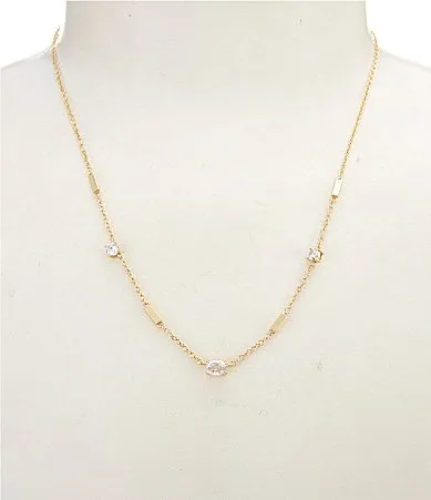 Waterproof Bar Stone Collar Necklace by Anna & Ava