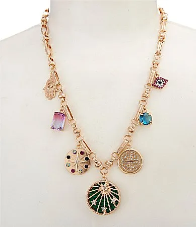 Mixed Charm Collar Necklace by Gemma Layne