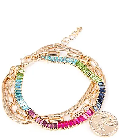Ombre Stone Layered Line Bracelet by Gemma Layne