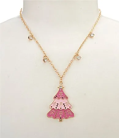 Holiday Tree Long Pendant Necklace by Merry & Bright