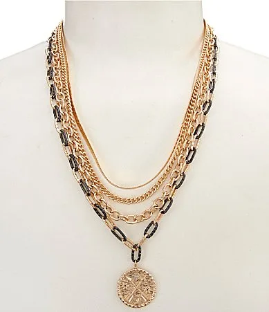 Layered Chain Short Multi-Strand Necklace by Gemma Layne