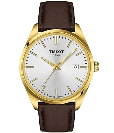 Pr 100 Quartz 40mm Leather Strap Watch by Tissot