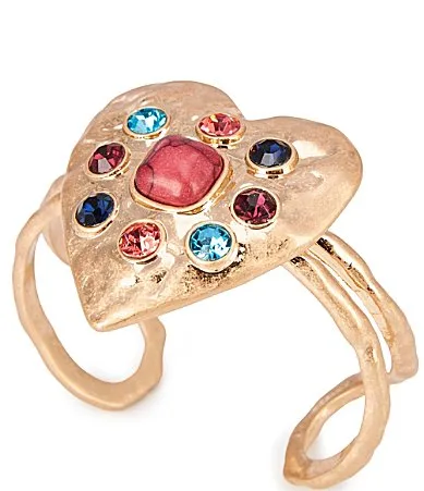 Stone Embellished Heart Cuff Bracelet by Southern Living
