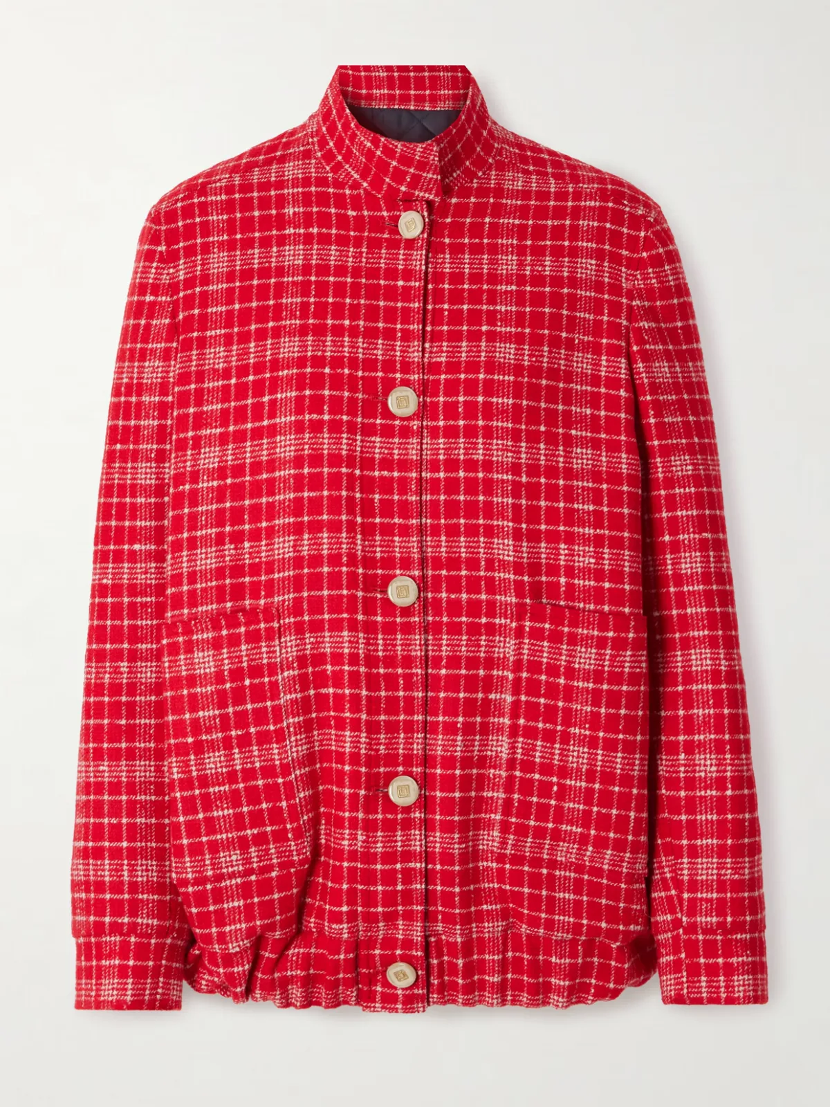 - The Diana Checked Wool-blend Tweed Jacket - by Giuliva Heritage