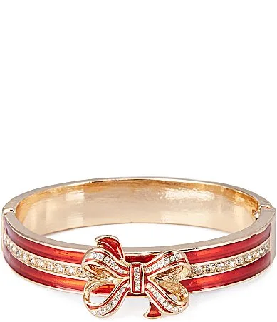 Holiday Bow Hinge Bangle Bracelet by Merry & Bright