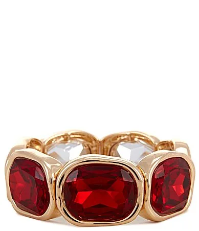 Siam Stone Organic Metal Stretch Bracelet by Dillards