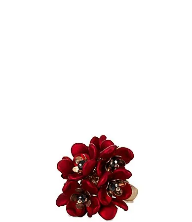 Scarlet Flowers Stretch Statement Ring by Dillards