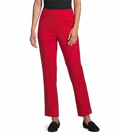 Straight Leg Pull-On Ponte Pants