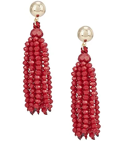 Beaded Tassel Earrings by Dillards