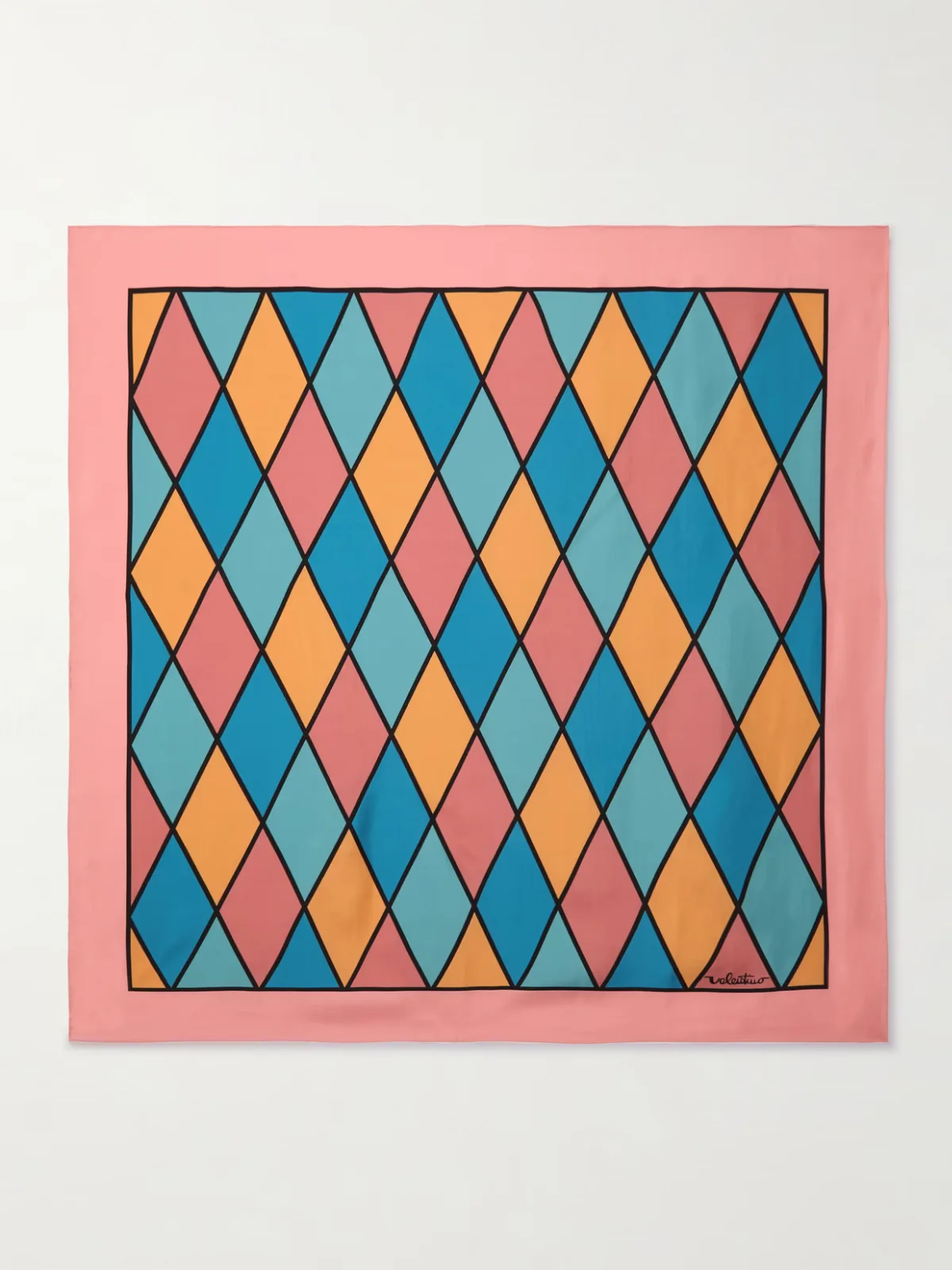 - Rhombelle Printed Silk Scarf -