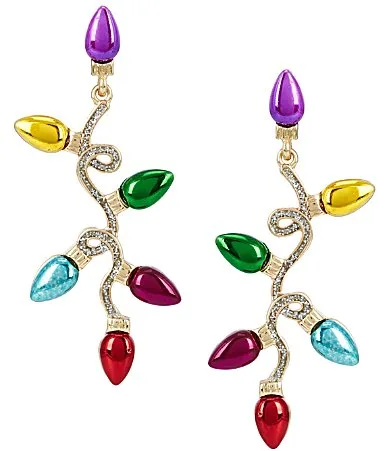 Light Strand Beaded Drop Earrings