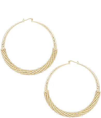Stone Wrap Hoop Earrings by Natasha Accessories