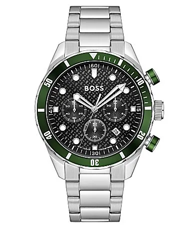 Boss Chronomatix Quartz Chronograph Stainless Steel Bracelet Watch by Hugo Boss