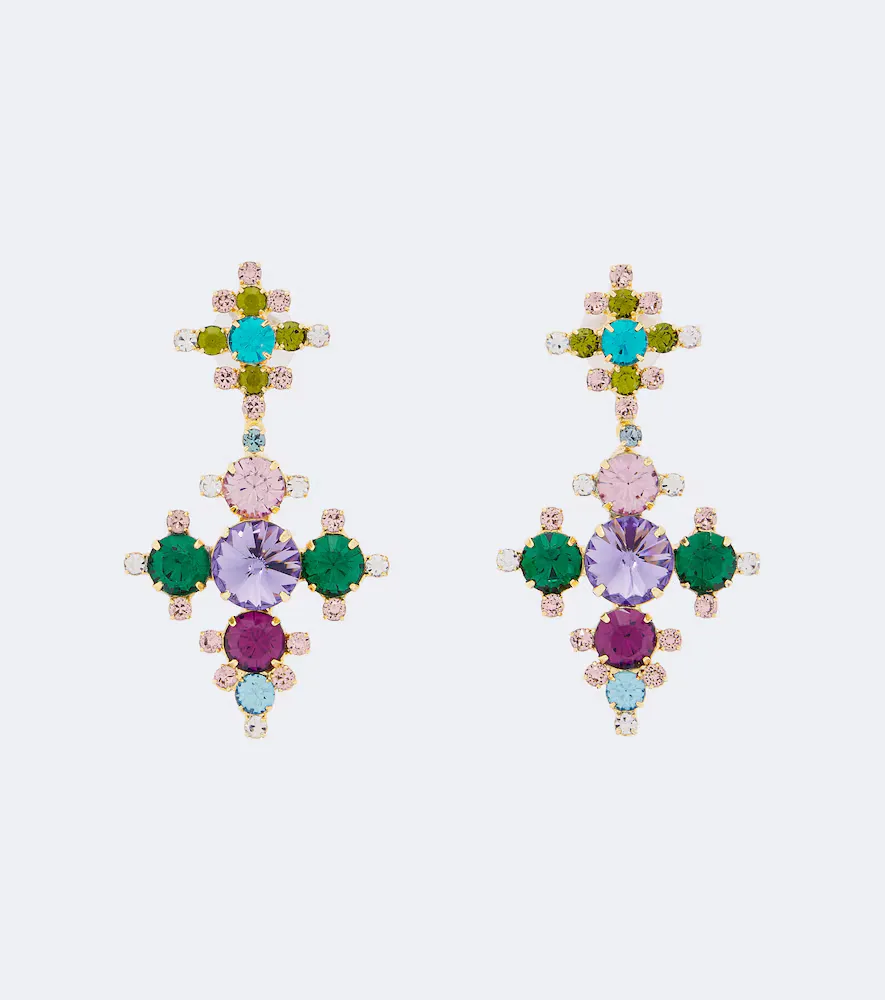 Jennifer Behr Jovanny Embellished Gold-Plated Earrings