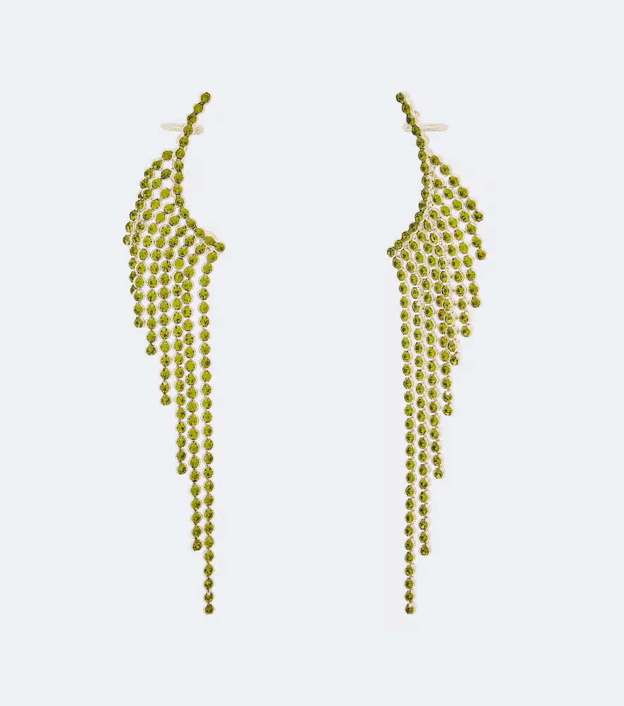 Crystal-Embellished Ear Climbers by Rabanne
