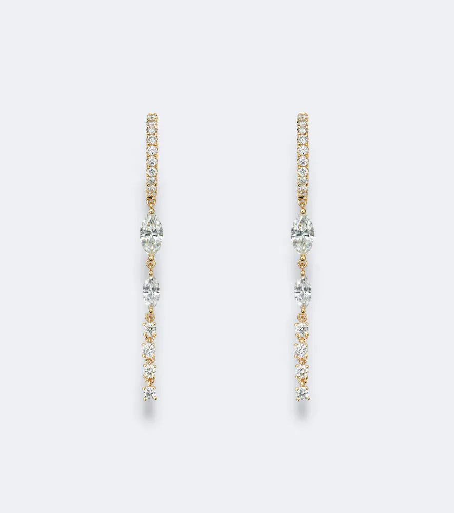Olympia 18kt Gold Drop Earrings with Diamonds by Anita