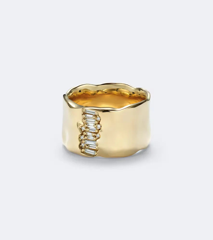 Milli 18kt Gold Ring with Diamonds by Suzanne Kalan
