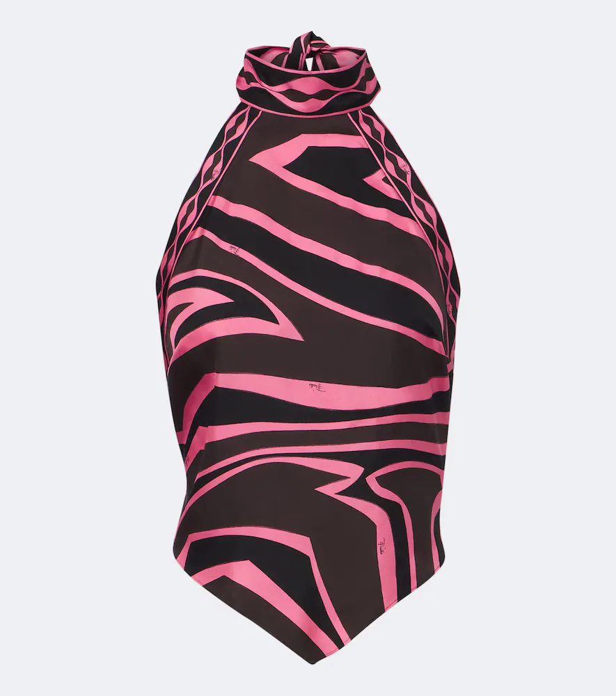Labirinto Silk Twill Scarf Top