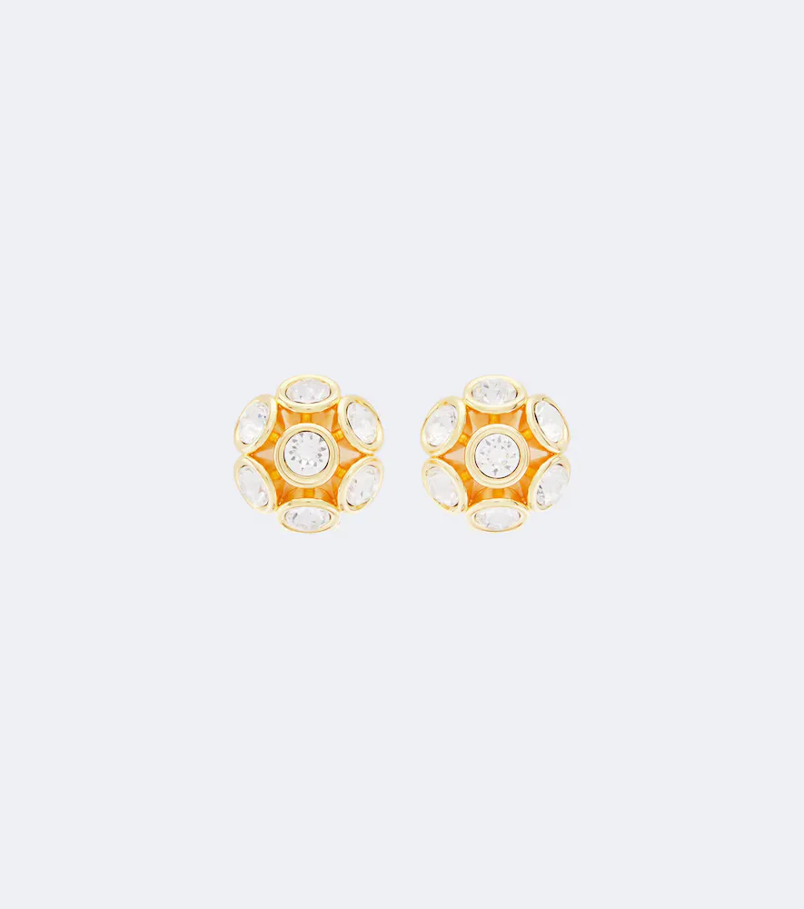 Crystal-Embellished Earrings by Oscar de la Renta