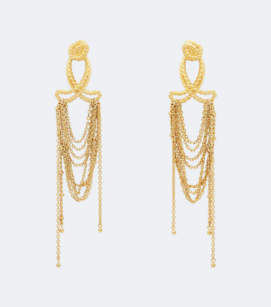 Chain-Detail Drop Earrings by Chloé