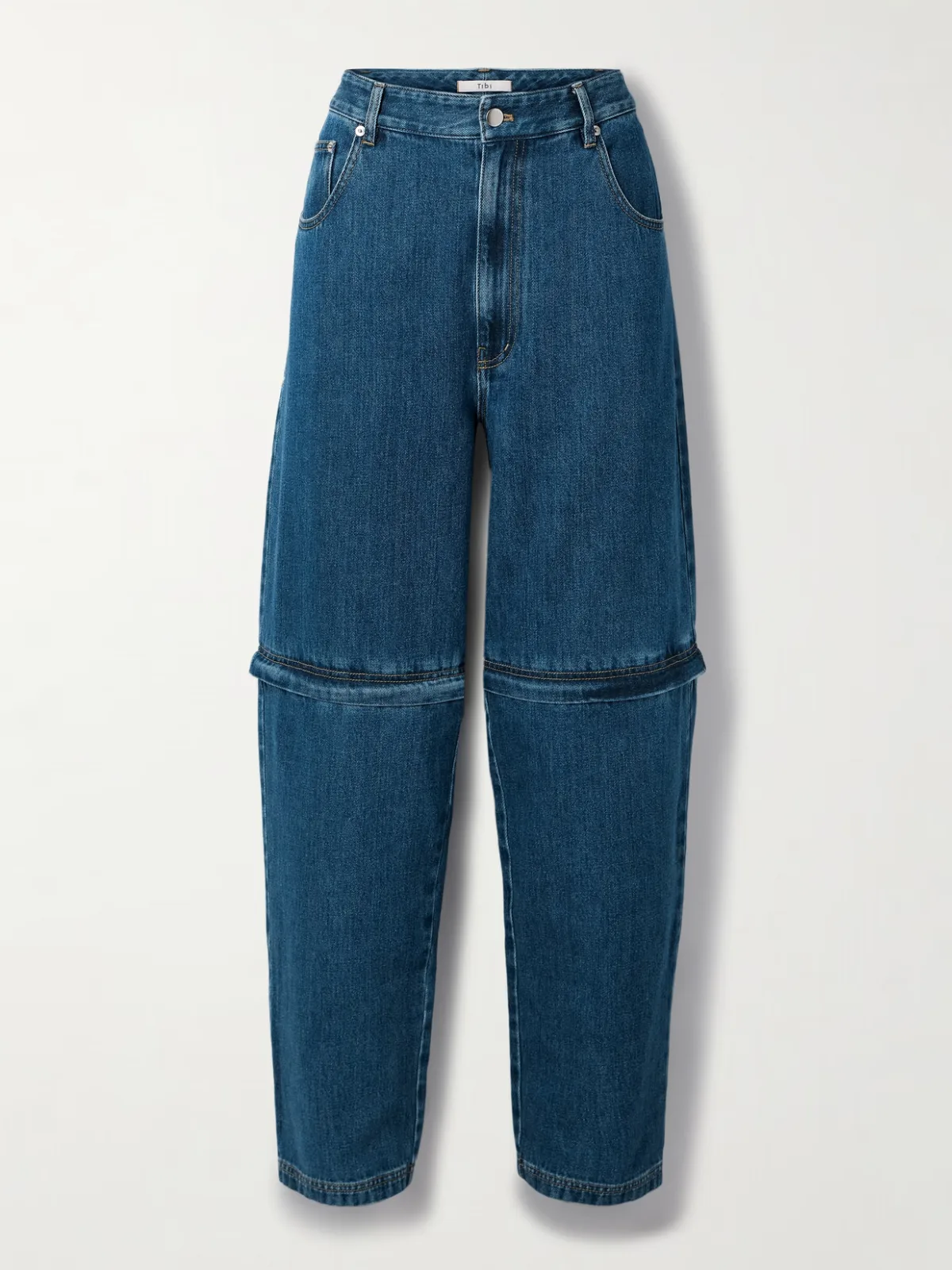 - Lars Convertible High-rise Tapered Jeans -