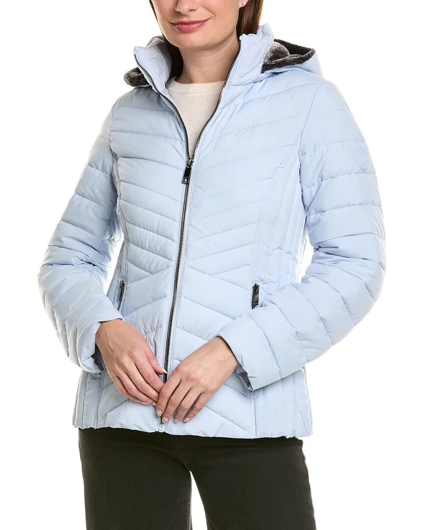 Short Stretch Lined Hooded Jacket