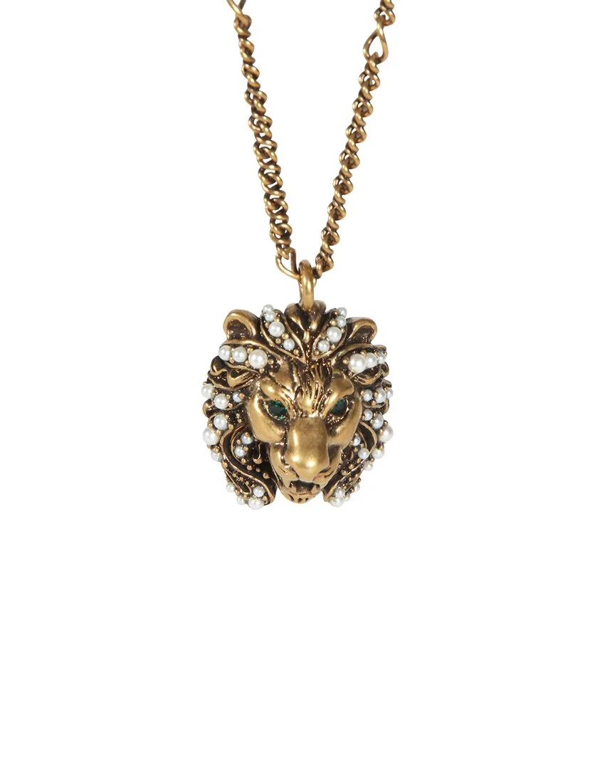 Plated Lion Head Pendant (authentic Pre-Loved) by Gucci