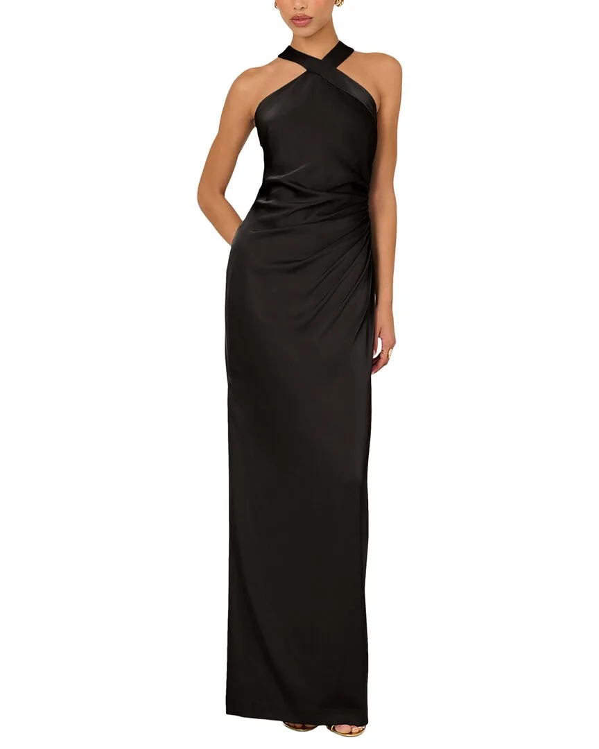 Stretch Satin Long Dress