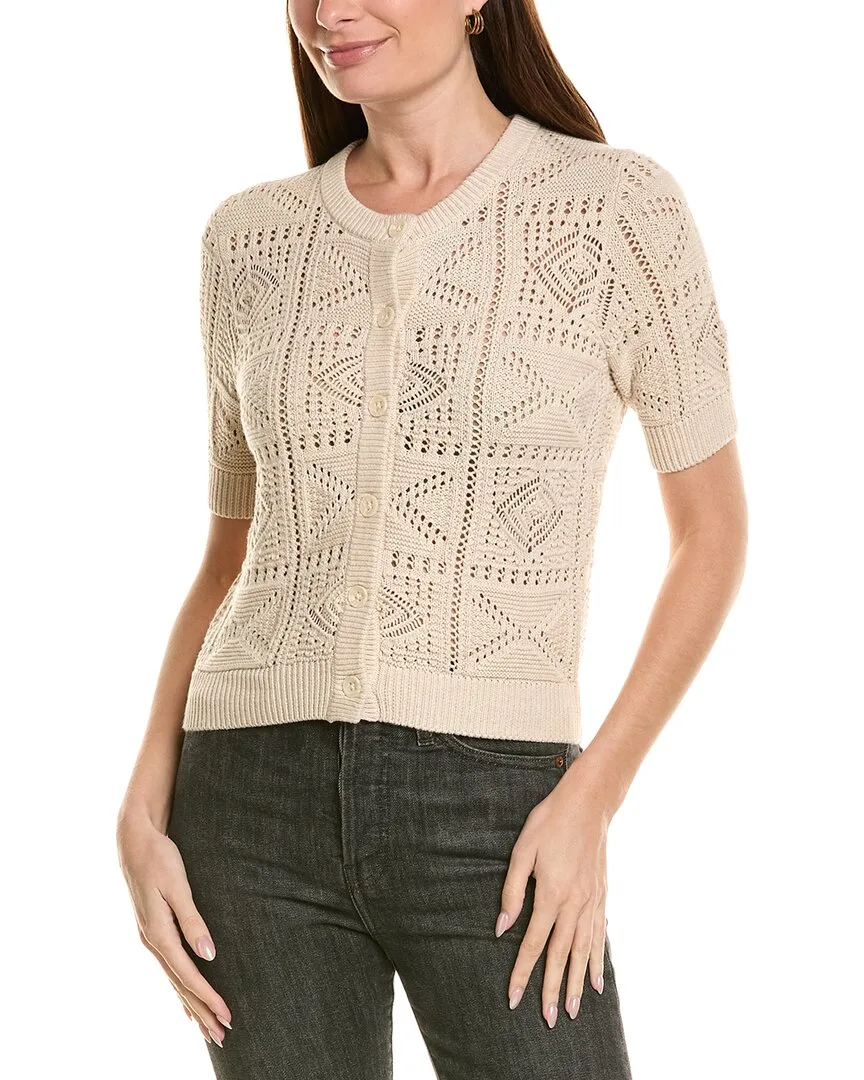 Cotton by Autumn Cashmere Tile Stitch Cardigan by Autumn Cashmere