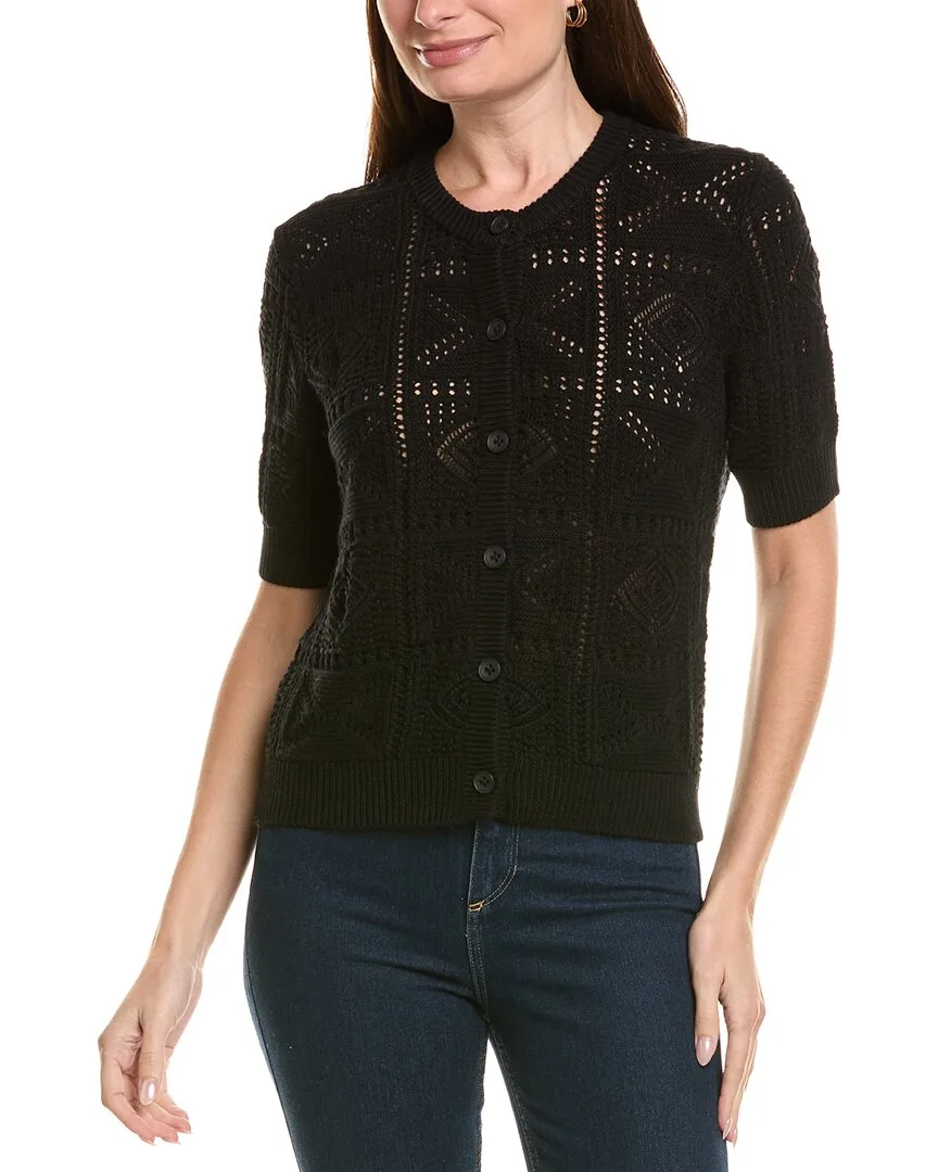 Cotton by Autumn Cashmere Tile Stitch Cardigan