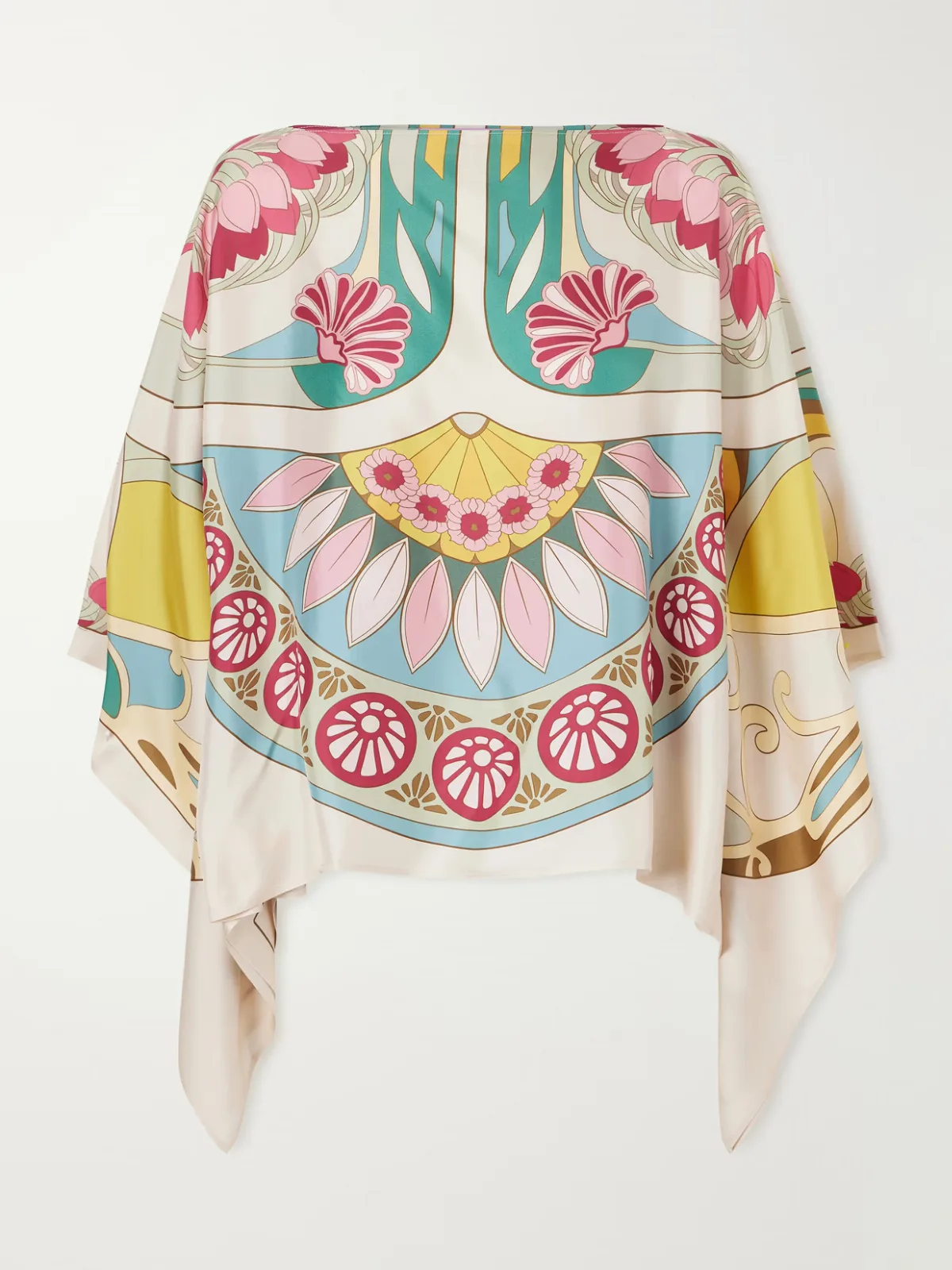 - Printed Silk-twill Blouse -