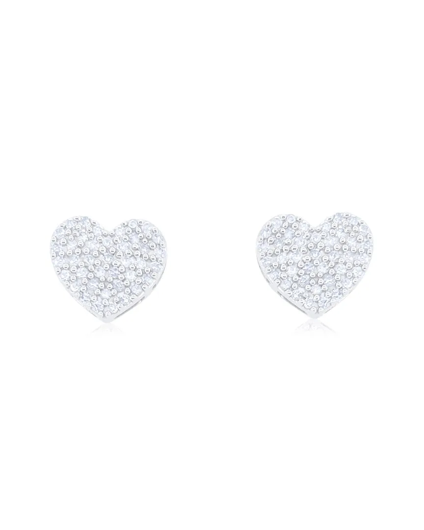 14K 0.50 ct. tw. Diamond Heart Studs