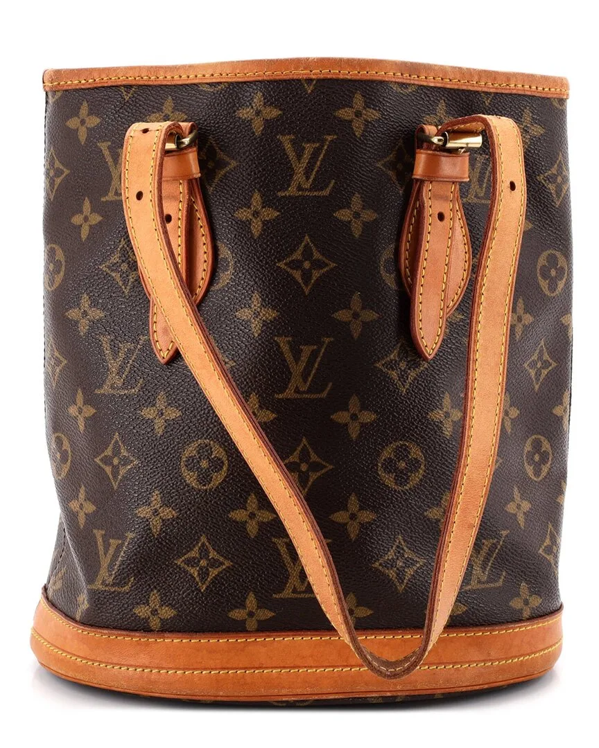 Brown Monogram Canvas Petit Bucket Bag (authentic Pre-Loved)
