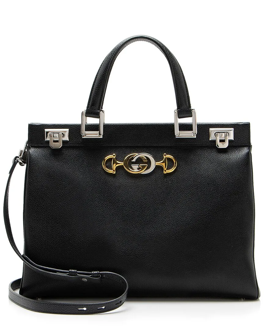 Black Calfskin Zumi Medium Tote (authentic Pre-Loved)