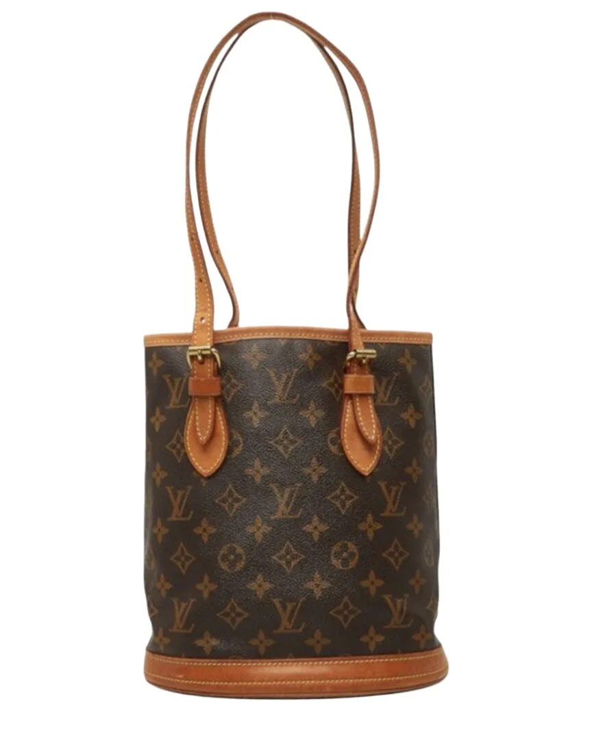 Brown Coated/Waterproof Canvas Petit Bucket Pm