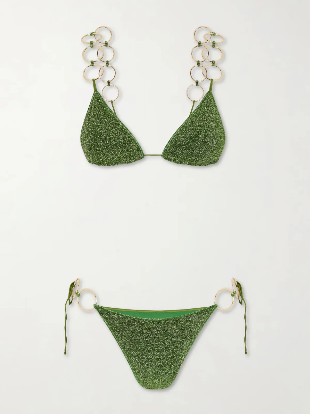 - Metallic Embellished Bikini - by Oséree