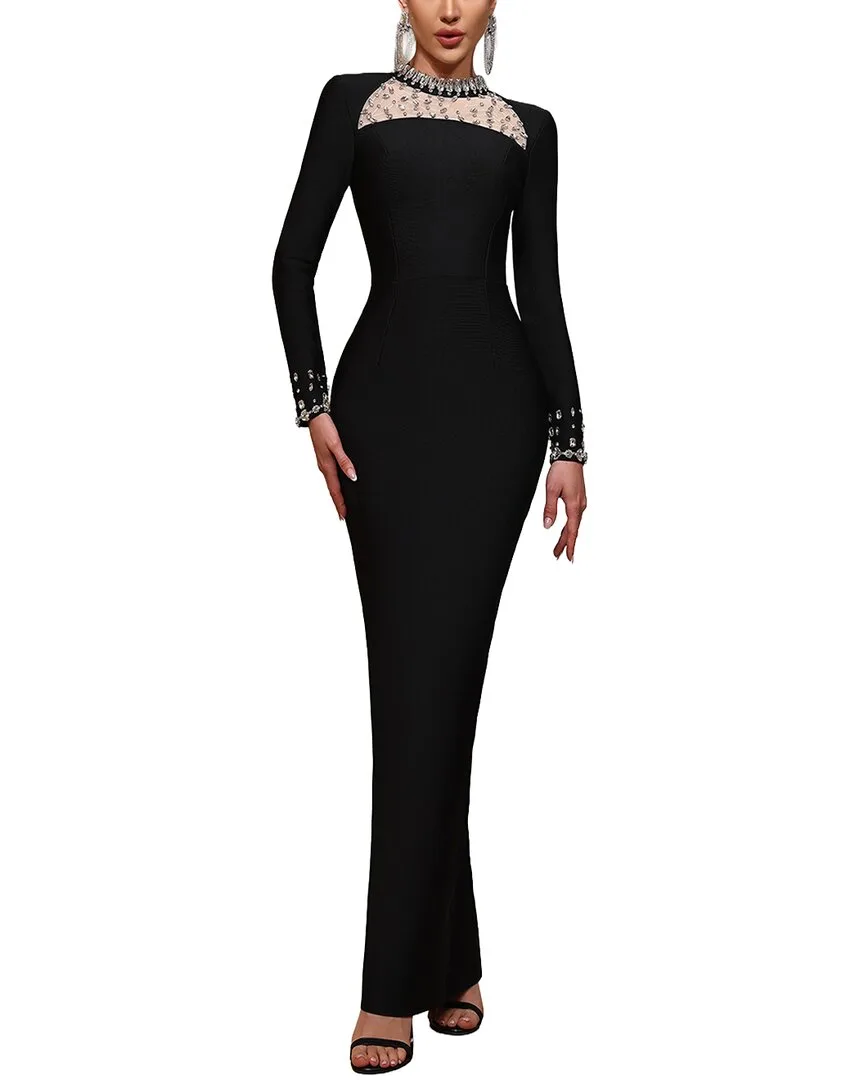 Long Sleeve Solid Maxi Dress