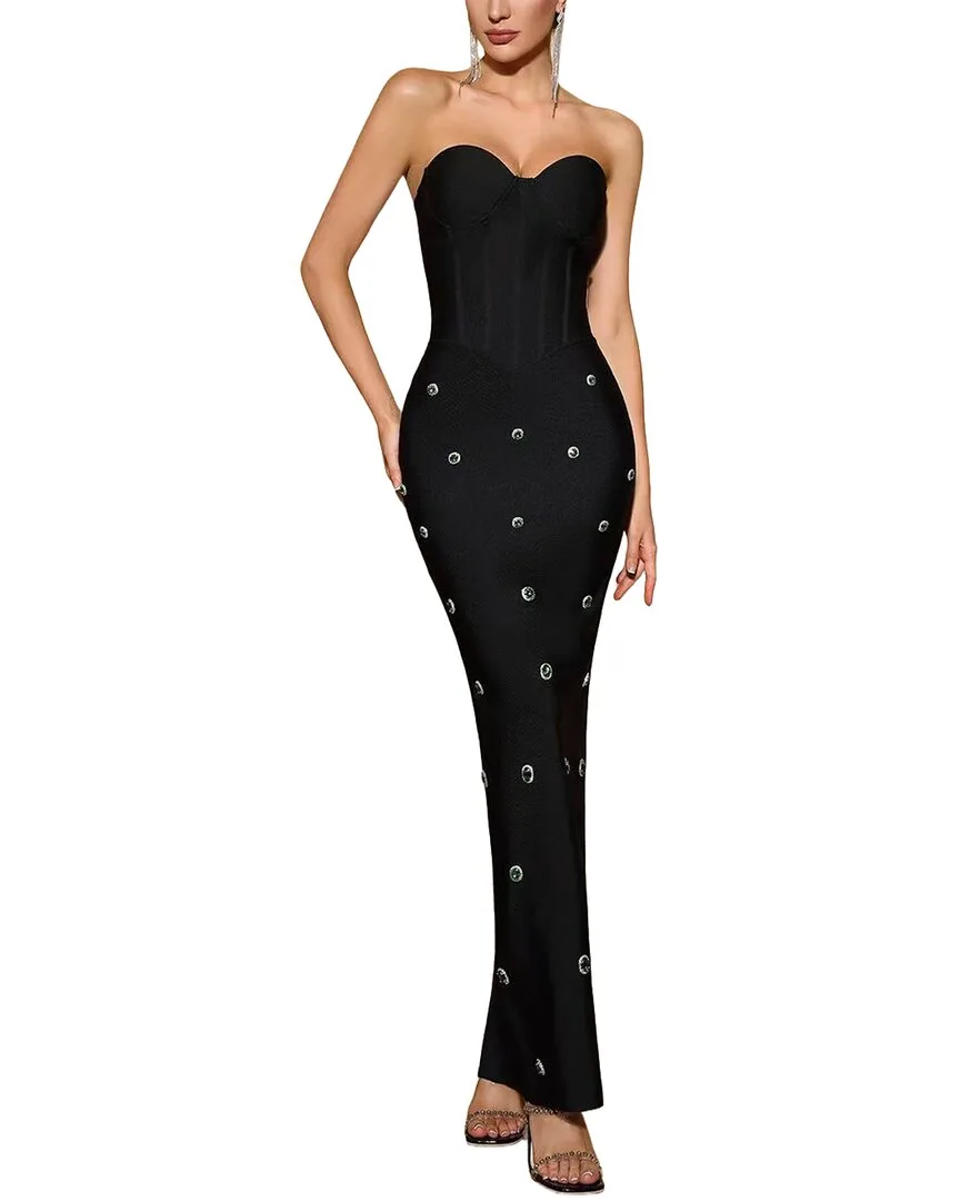 Sleeveless Embellished Maxi Dress