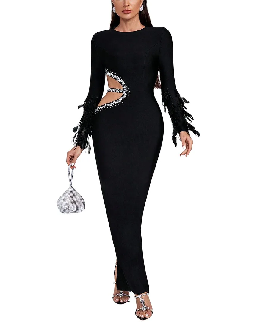 Long Sleeve Solid Maxi Dress