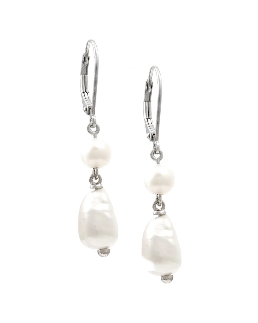 Silver 9-10Mm Pearl Earrings