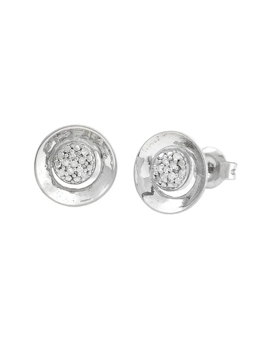 Silver 0.05 ct. tw. Diamond Earrings by Diamond Select Cuts
