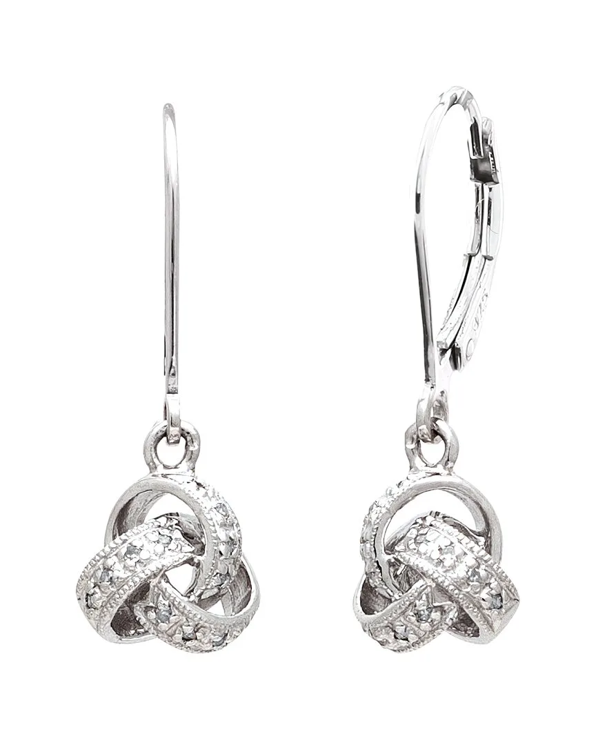 Silver 0.07 ct. tw. Diamond Earrings by Diamond Select Cuts