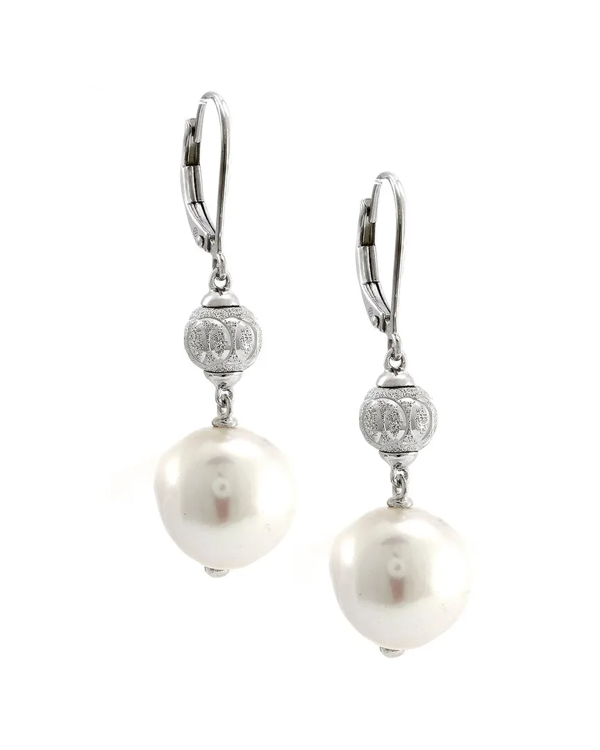 Silver 12-13Mm Pearl Earrings