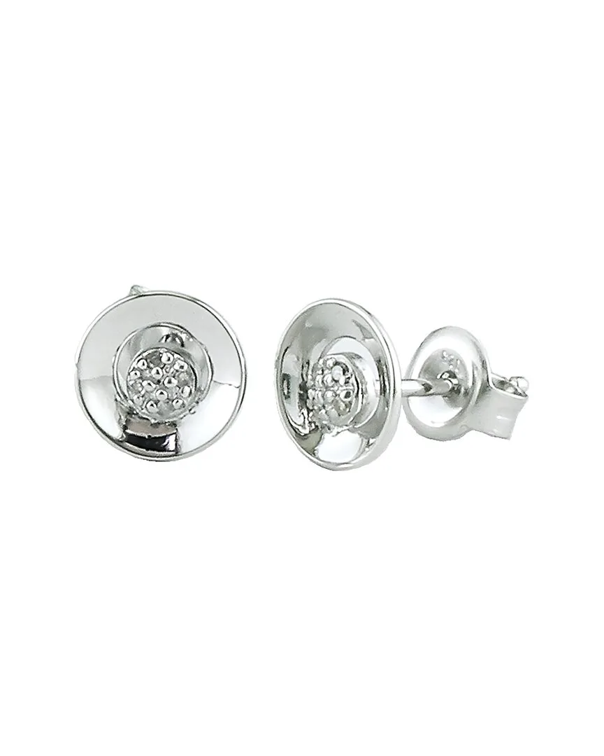 Silver 0.02 ct. tw. Diamond Earrings by Diamond Select Cuts
