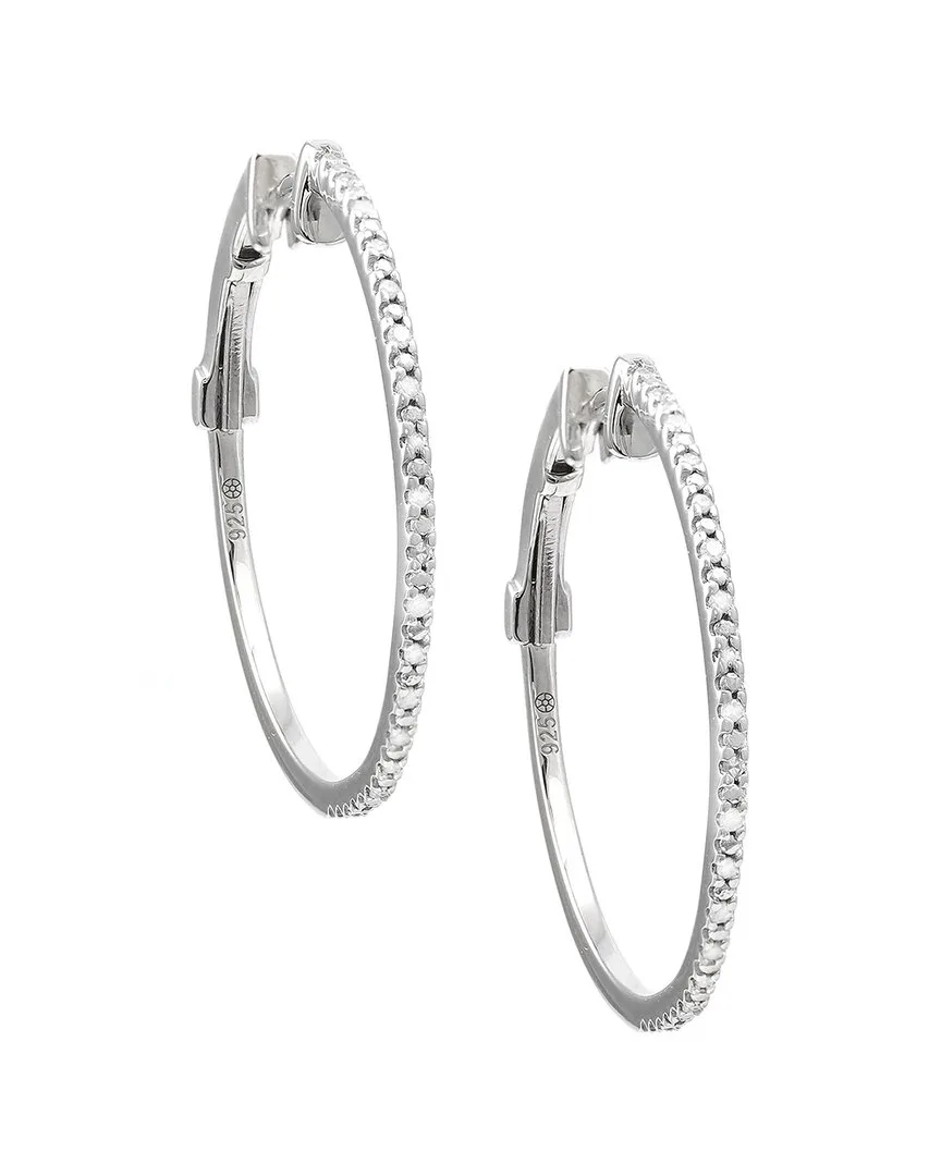 Silver 0.10 ct. tw. Diamond Earrings by Diamond Select Cuts